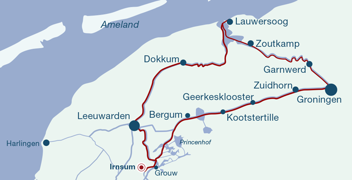 Übersichtskarte Route Friesland-Nord